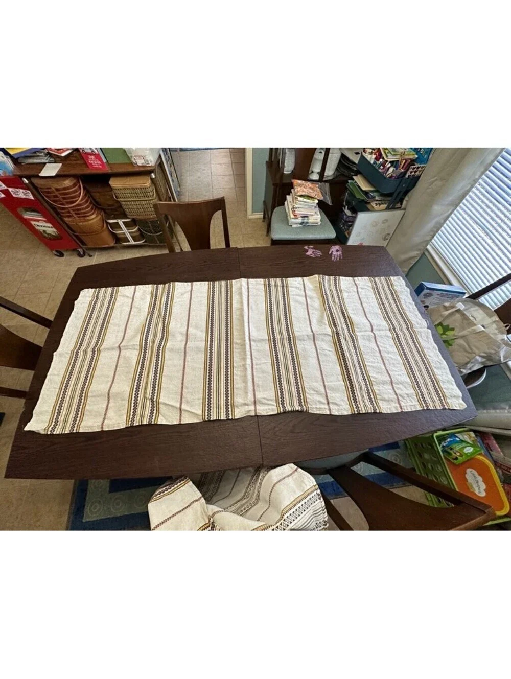 2 Large Table Runners Brown 61 x 24.5 Vintage?